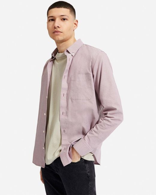 Everlane Pink The Slim Fit Performance Air Oxford Shirt for men