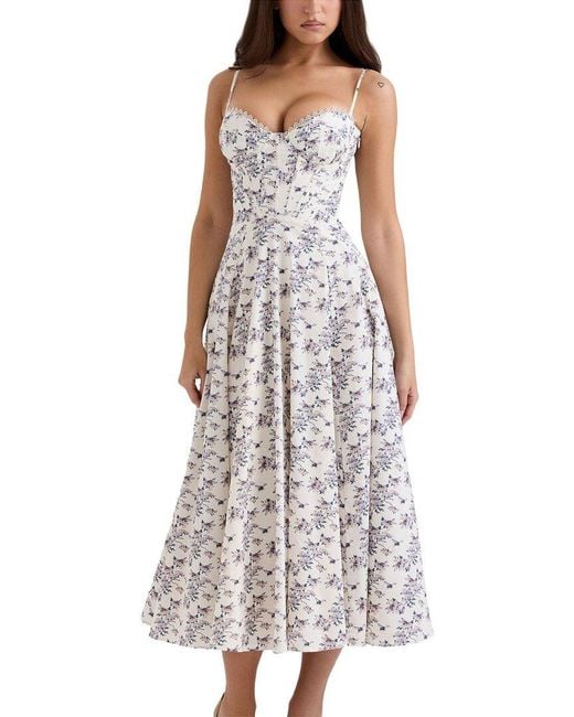 Tedora Purple Midi Dress