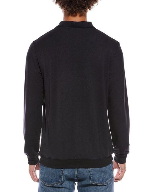 Travis Mathew Blue Amenities Collar Crewneck Shirt for men