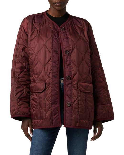 Hudson Red Oversized Quilted Liner Jacket