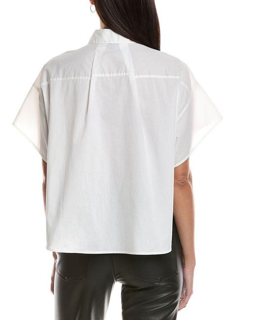 Rag & Bone White Maura Poplin Shirt