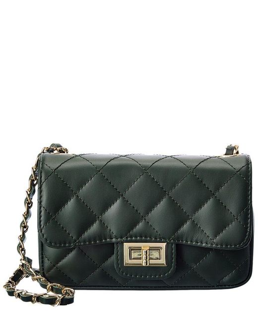 Persaman New York Gray Rosalie Quilted Leather Crossbody