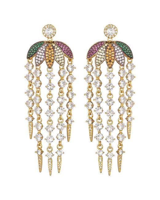 Eye Candy LA Metallic The Luxe Collection Cz Drop Earrings