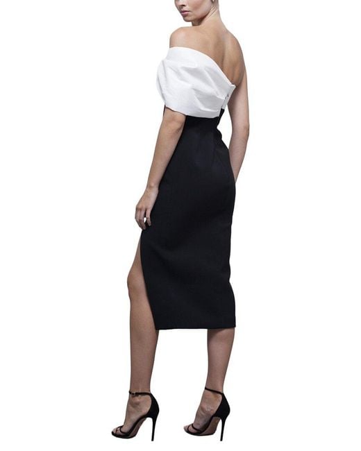 Rachel Gilbert Black Kace Column Gown