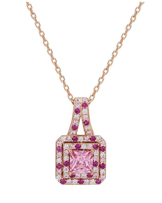 Suzy Levian CZ Jewelry Pink Suzy Levian Cz Pendant
