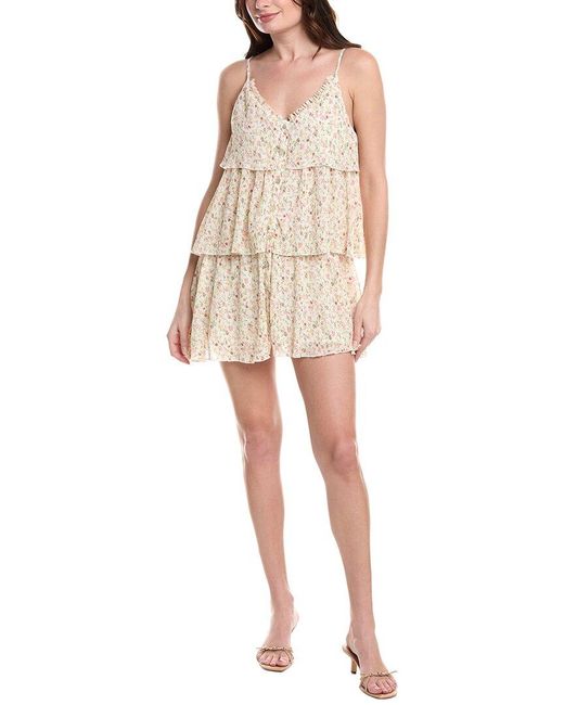 Marion Natural Pleated Mini Dress