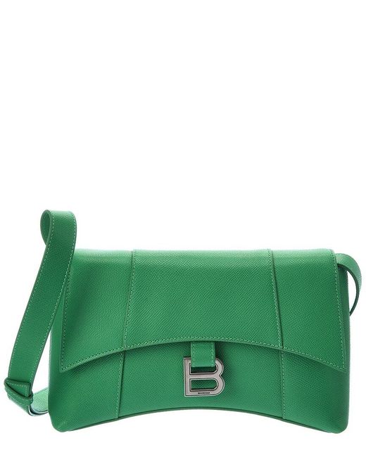 Balenciaga Downtown Xs Leather Shoulder Bag in Green Lyst