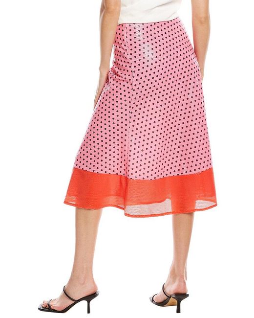 Olivia Rubin Red Penelope A-Line Skirt