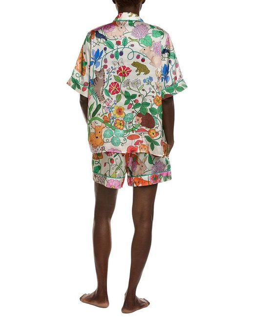 Karen Mabon White 2Pc Print Pajama Set