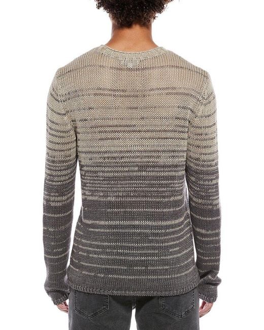 Todd Snyder Gray Relaxed Linen Crewneck Sweater for men