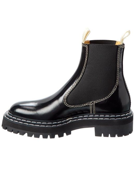 Proenza Schouler Black Leather Chelsea Boot