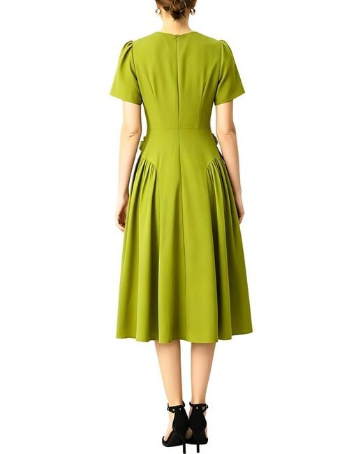 BRC By BURRYCO Yellow Short Sleeve Midi Dress