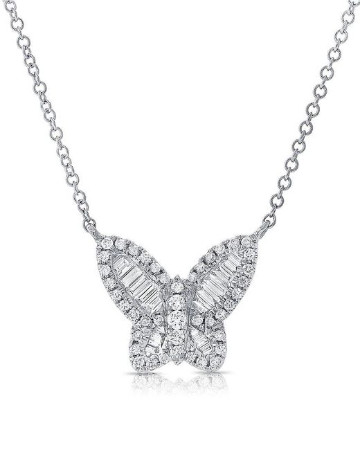 Sabrina Designs Metallic 14K 0.72 Ct. Tw. Diamond Butterfly Necklace