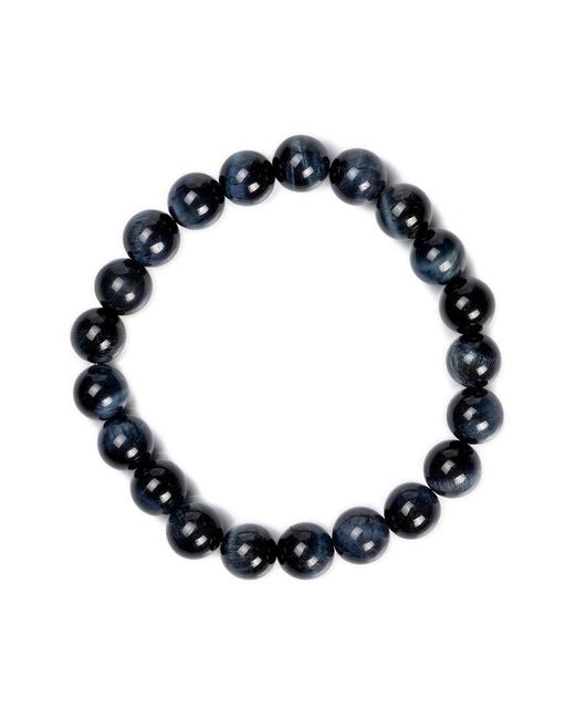 jean claude Black Jewelry Tiger Eye Bead Stretch Bracelet for men