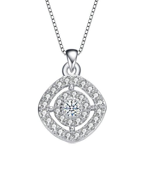 Genevive Jewelry White Pendant Necklace