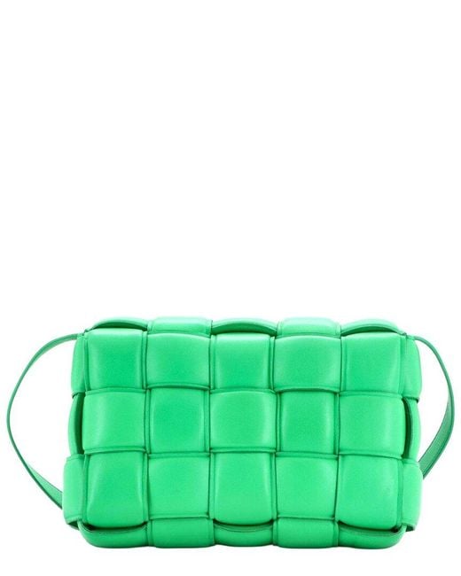Bottega Veneta Green Cassette Crossbody Bag Padded Maxi Intrecciato Leather (authentic Pre-loved)