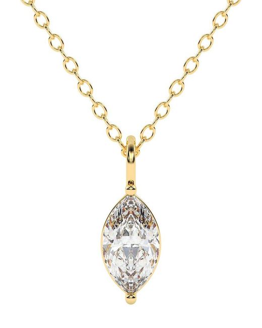 Lab Grown Diamonds Metallic 14k 1.00 Ct. Tw. Lab-grown Diamond Necklace