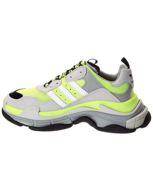 Balenciaga Green X Adidas Triple S Leather Sneaker for men