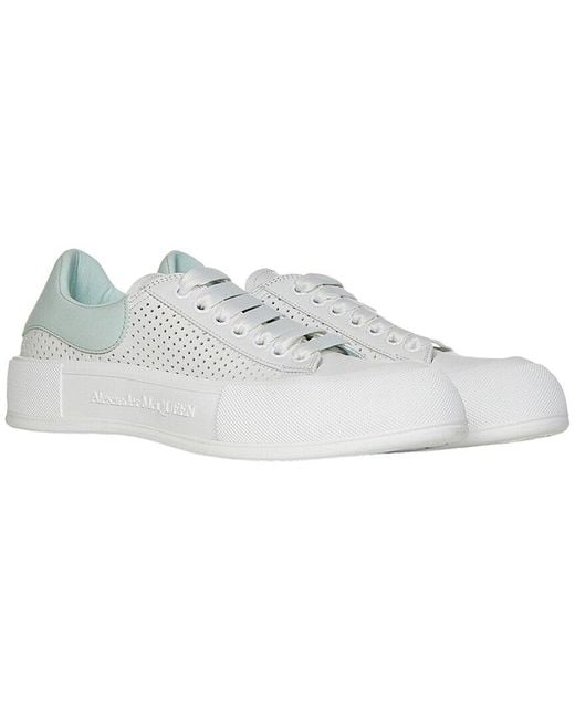 Alexander McQueen White Trainer Leather Sneaker for men