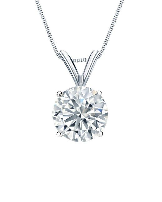 Sabrina Designs Lab Grown Diamonds White 14K 4.00 Ct. Tw. Lab-Grown Diamond Solitaire Necklace