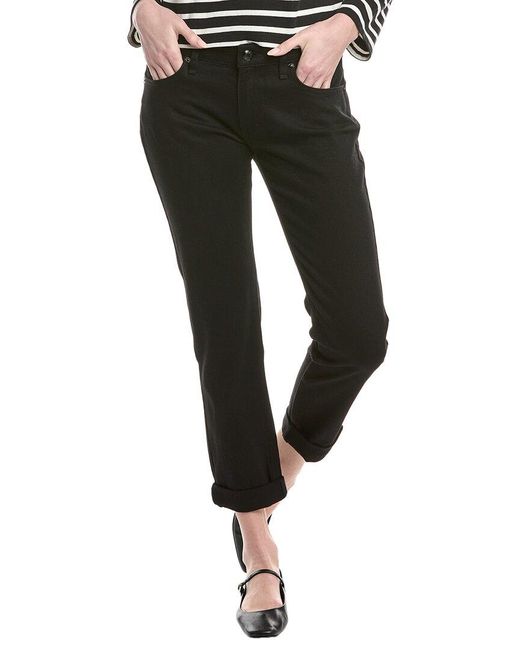 Rag & Bone Black Dre Low-Rise Slim Boyfriend Jean