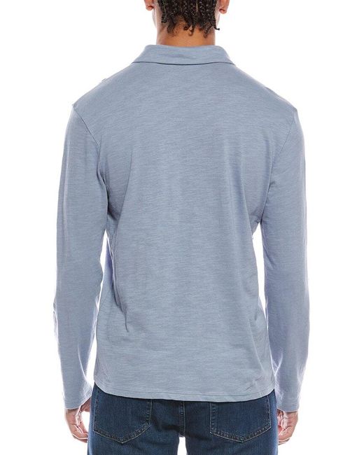 Vince Blue Johnny Collar Shirt for men