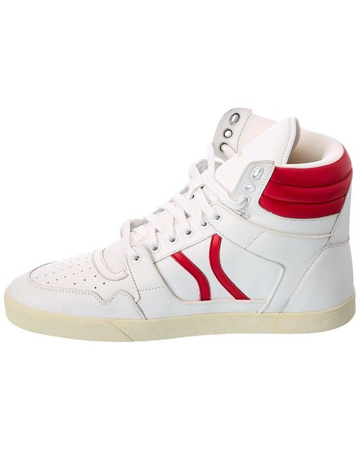 Céline White Mid Leather Sneaker for men