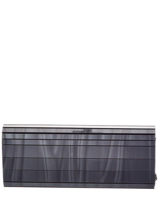 Jimmy Choo Gray Sweetie Mother Of Pearl Clutch