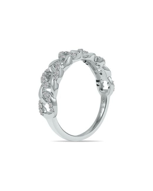 Lab Grown Diamonds White 14K 0.33 Ct. Tw. Lab-Grown Diamond Chain Ring