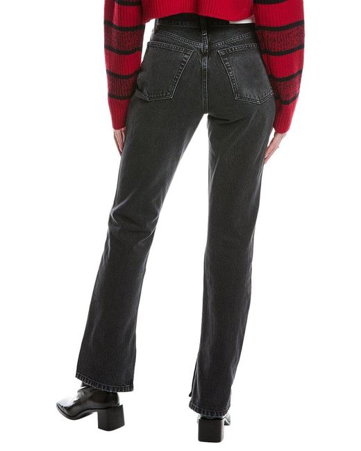 Re/done Black 70's High-Rise Eclipse Skinny Boot Jean