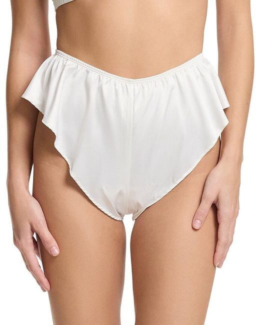Hanky Panky White Satin Sleep Flutter Tanga