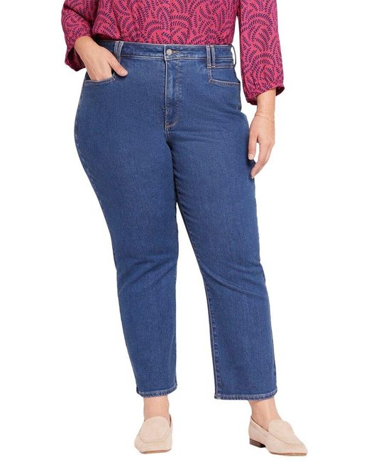 NYDJ Blue Plus Relaxed Straight Jean