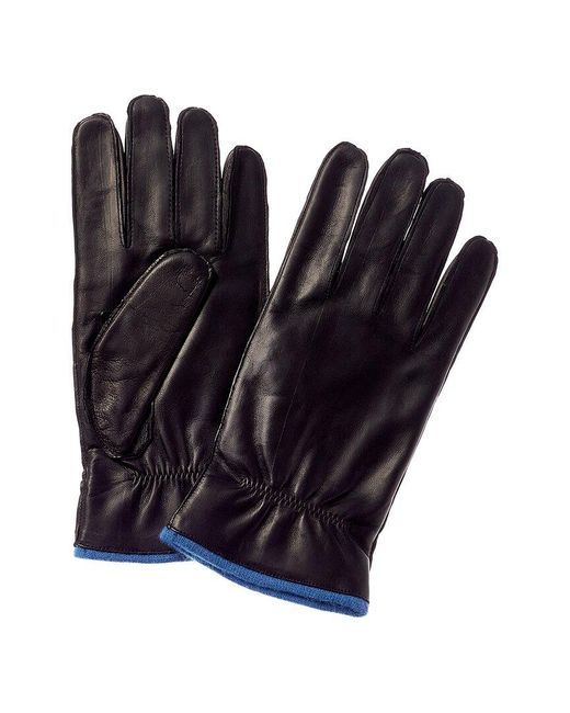 Portolano Blue Elastic Wrist Leather Gloves for men