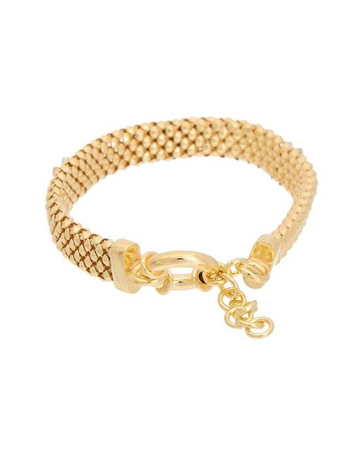 Meshmerise Metallic 18k Over Silver 0.12 Ct. Tw. Diamond Bracelet