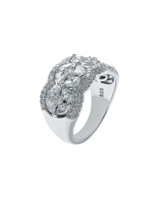Suzy Levian CZ Jewelry Multicolor Suzy Levian Silver Cz Ring