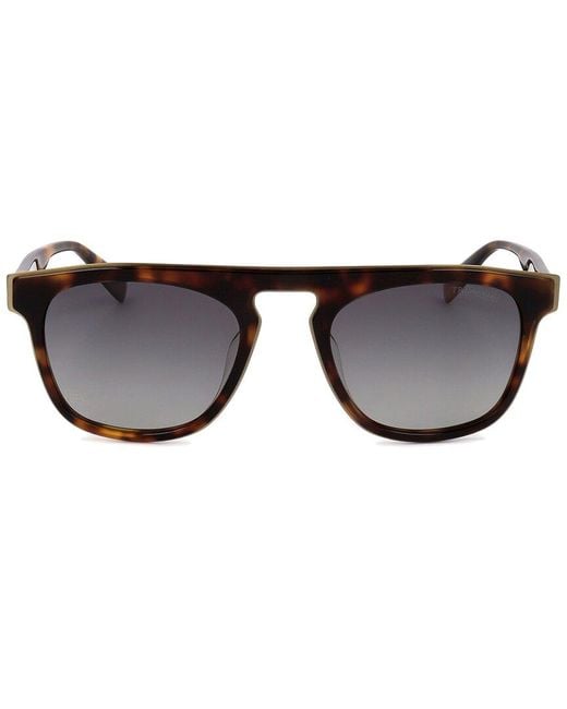 Trussardi Black Str406f 9ajp 53mm Sunglasses for men
