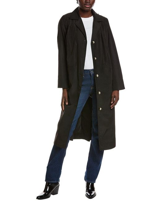 Ganni Black Summer Tech Coat