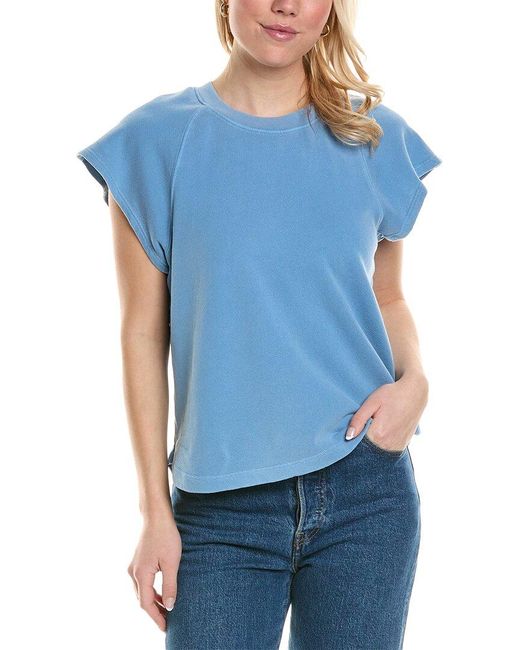 Sundry Blue Shirttail Sweatshirt