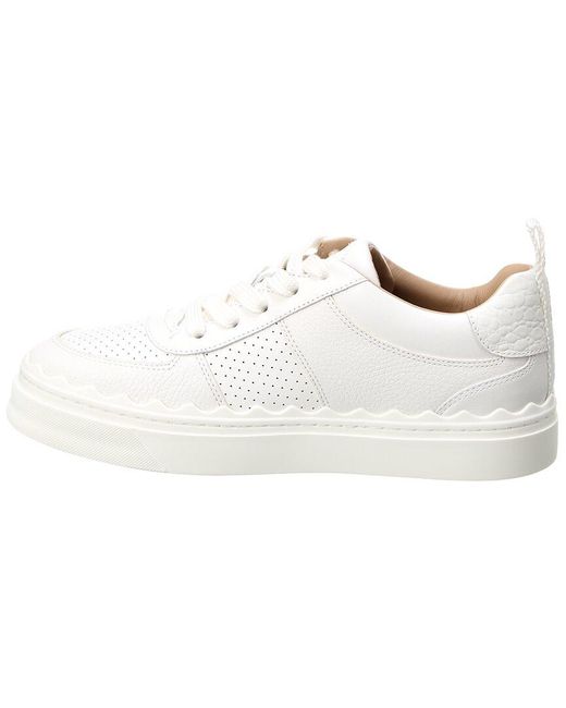 Chloé White Lauren Leather Sneaker
