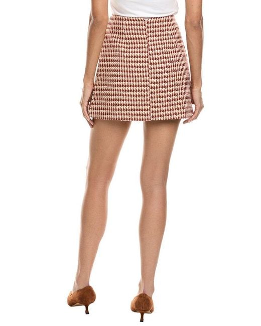 HL Affair Red Houndstooth Mini Skirt