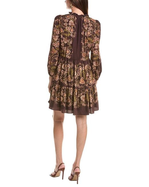Taylor Brown Long Sleeve Mini Dress