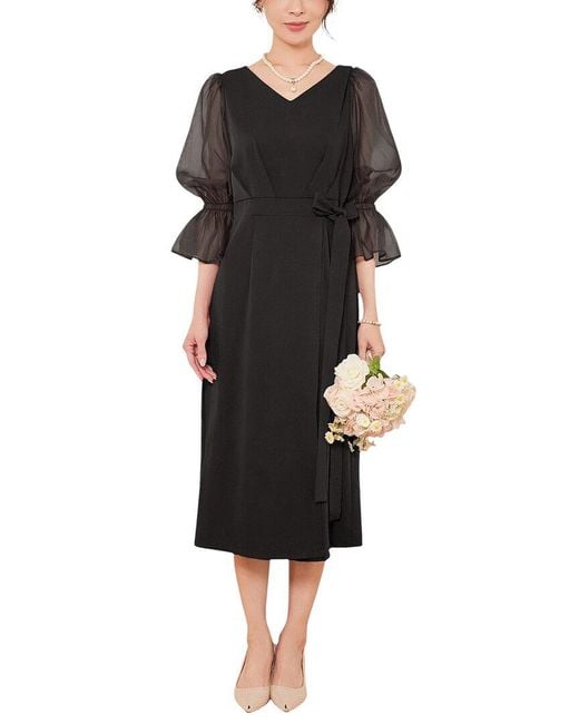 Lily Kim Black Midi Dress