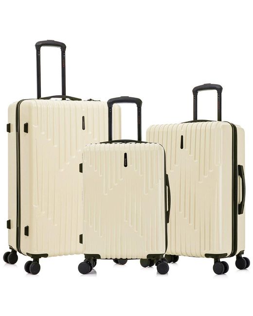 InUSA Natural Drip Lightweight Hardside Spinner 3pc Luggage Set