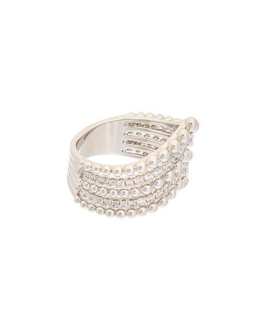 Juvell White 18k Plated Cz Ring