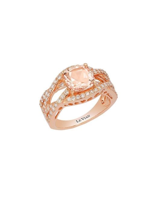 Le Vian White Le Vian 14k Rose Gold 2.40 Ct. Tw. Diamond & Morganite Ring