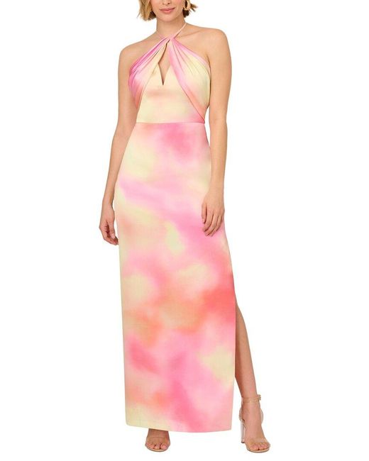 ADRIANNA EVE Pink Printed Maxi Dress