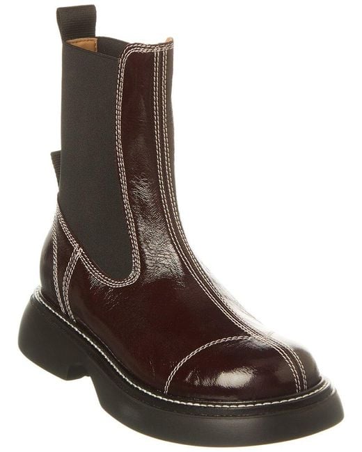 Ganni Brown Everyday Mid Chelsea Boot