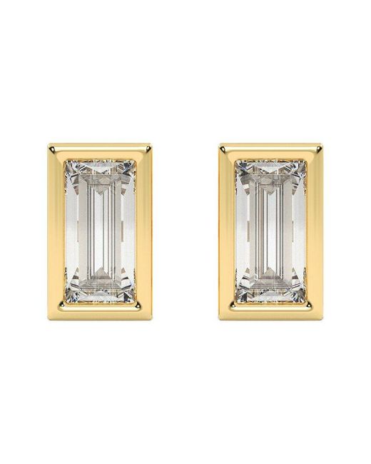 Lab Grown Diamonds Metallic 14K 0.75 Ct. Tw. Lab-Grown Diamond Earrings