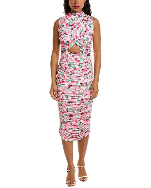 Alexia Admor Red Khloe Midi Sheath Dress