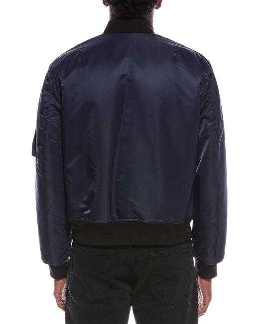 Theory Blue Flight Bomber Jacket for men
